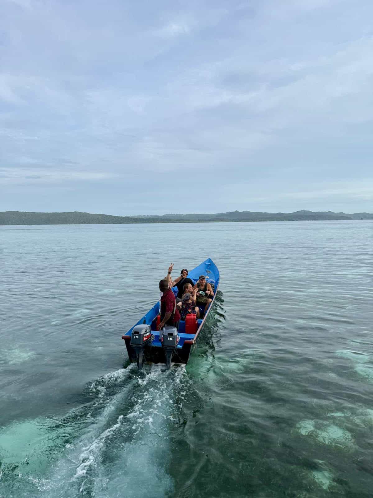 Long boat in Raja Ampat